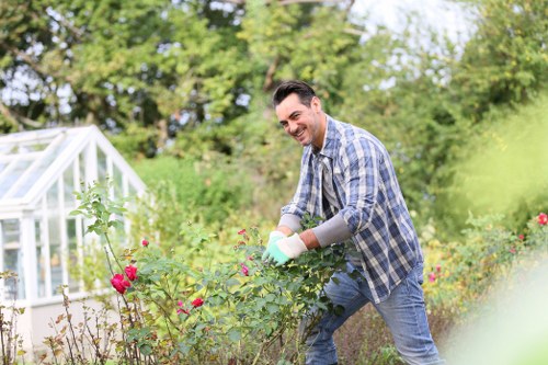 Gardeners working on a community green space in Brimsdown